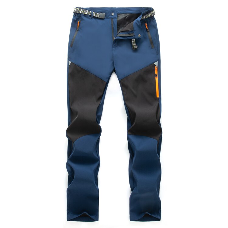 TRVLWEGO Hiking spodnie kempingowe Men Summer Thin Breathable Quick Dry Pant Outdoor Sports Climbing Waterproof Pants: Niebieski / Asian size XXL