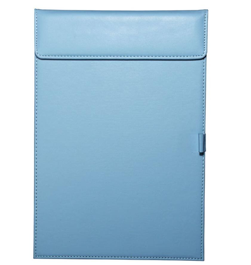 Office Leather Clipboard Document Folder Signature Folder Board Writing Pad US Letter / A4 Size Files Keeper Board: Blue
