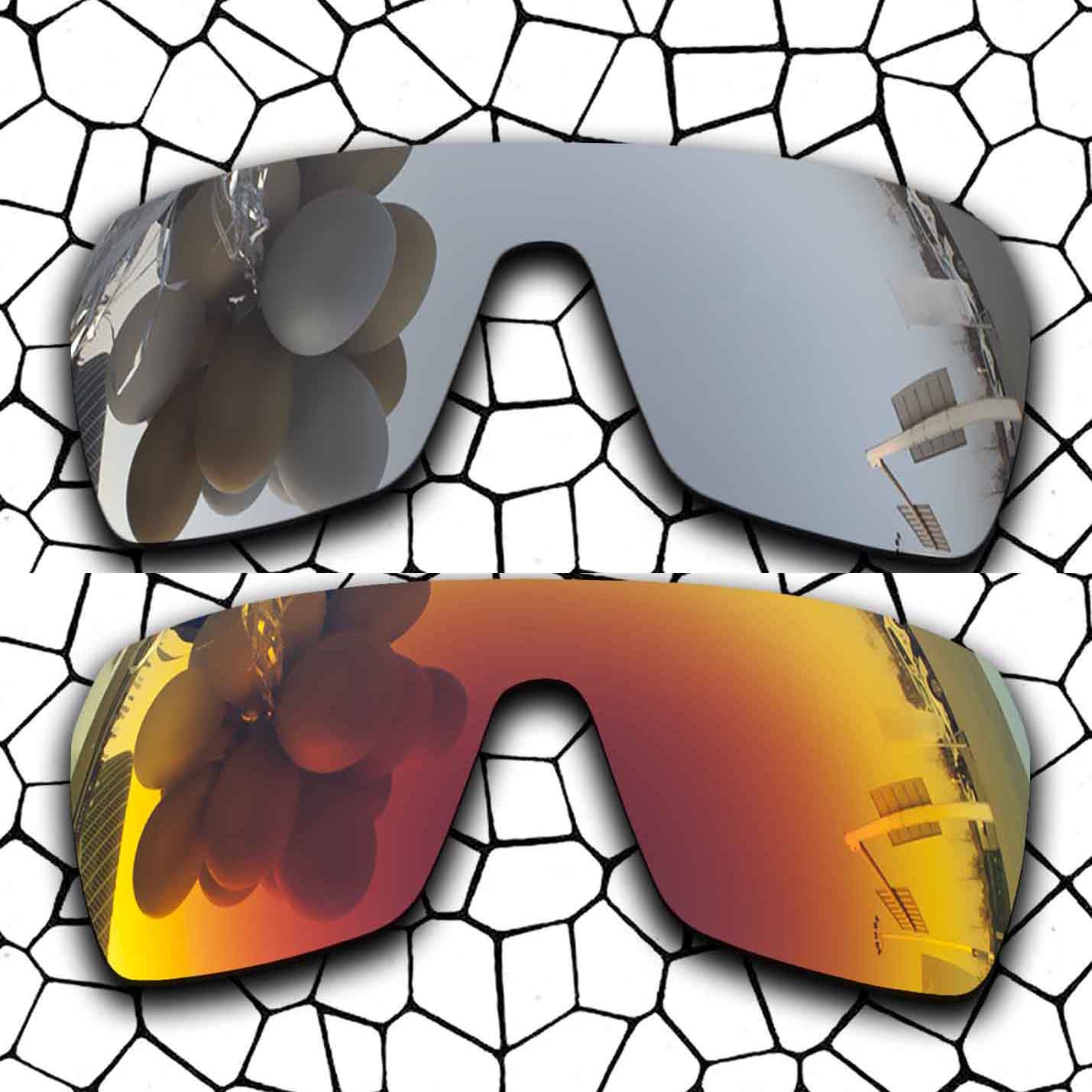 Polarized Sunglasses Replacement Lenses for-Spy Optic Flynn Frame - Many Varieties: Silver-Fire Red