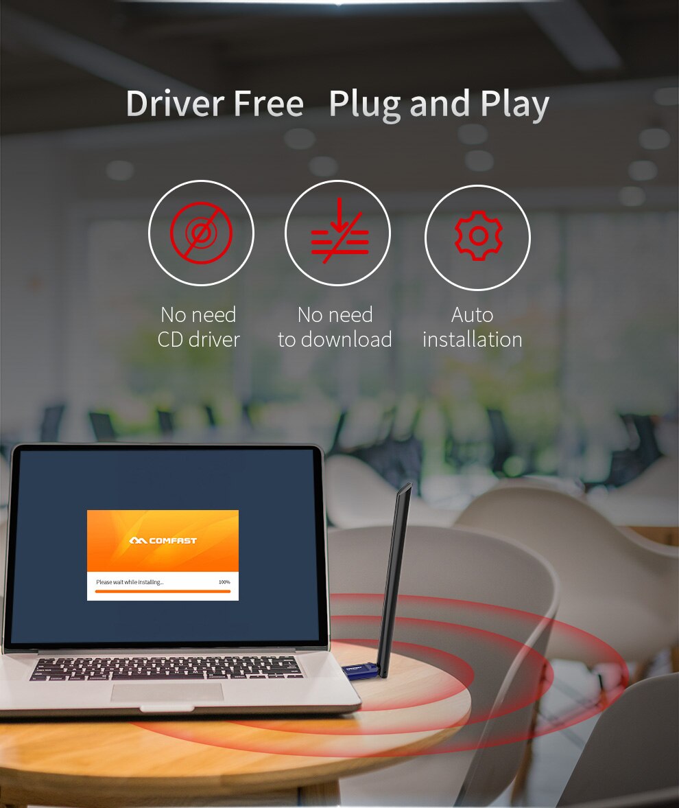 Dual Band 600Mbps Gratis Driver Draadloze Wifi Bluetooth-Compatibel 4.2 Usb 6dbi Antenne 5.8G Computer Netwerkkaart wi-fi Ontvanger