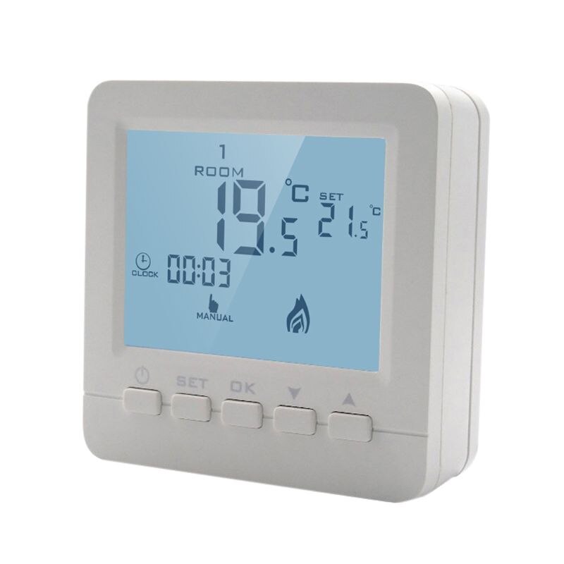 Gaskedel opvarmningstemperaturregulator programmerbar termostat vægmonteret