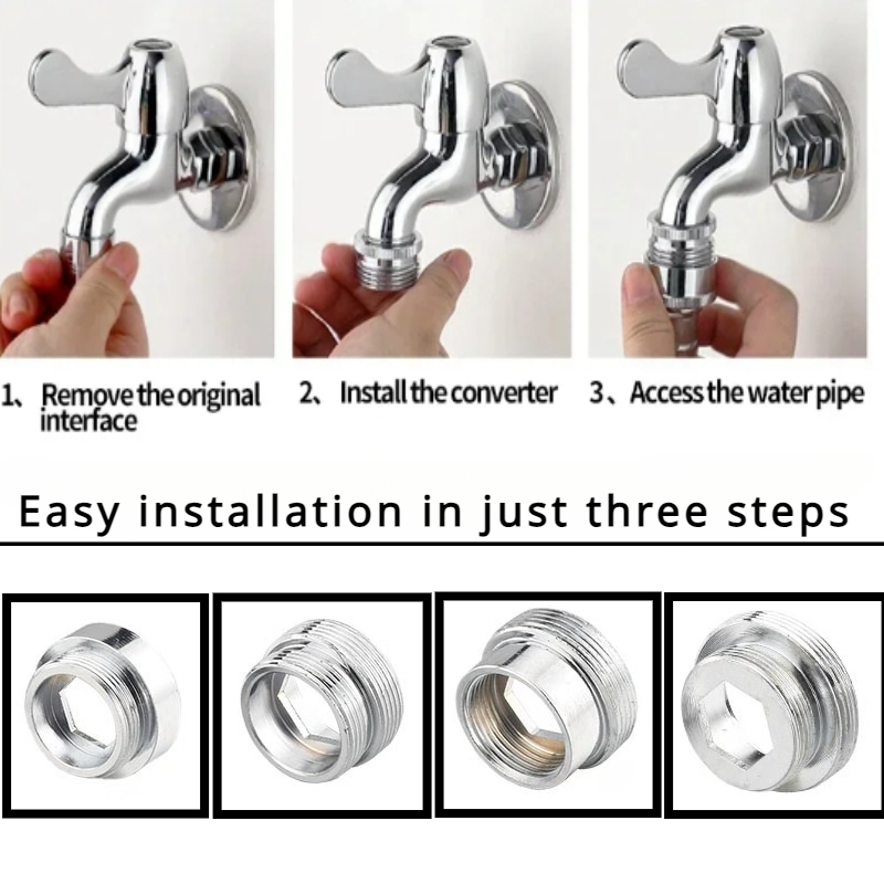 Stainless Steel Faucet Connector M22 To M20 M18 M1/2" Thread Joints Water Purifier Accessory Kitchen Water Tap Adapter Fittings