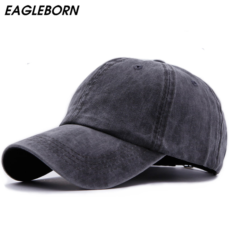 Black Baseball Cap Men Solid Snapback Gorras Cotton Hats Wash Hat Men Women Solid Street Simple Caps snapback hat