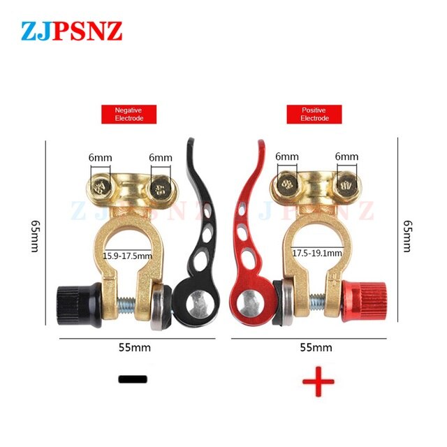12V 24V Auto Cable Connector Battery Bornes Main Cable Post Clamp Terminal Screw Connection Positive&amp;Negative For Car Truck Boat: D