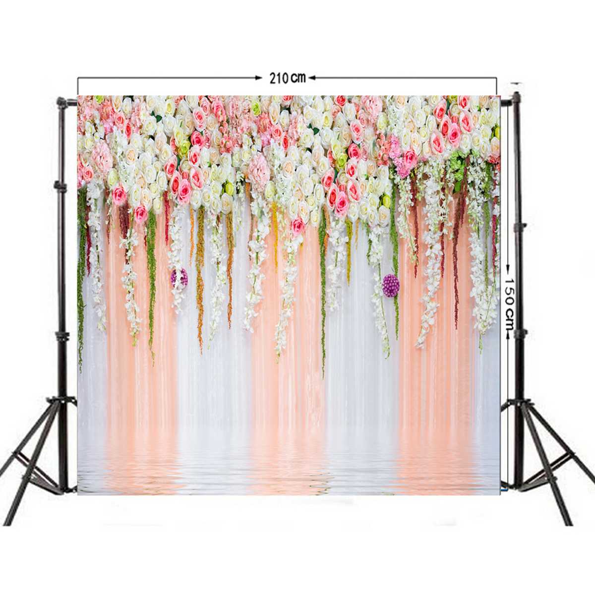 Fondo de boda Photozone flor nupcial ducha Fondo romántico compromiso aniversario pared estandarte de fotomatón Decoración: 1