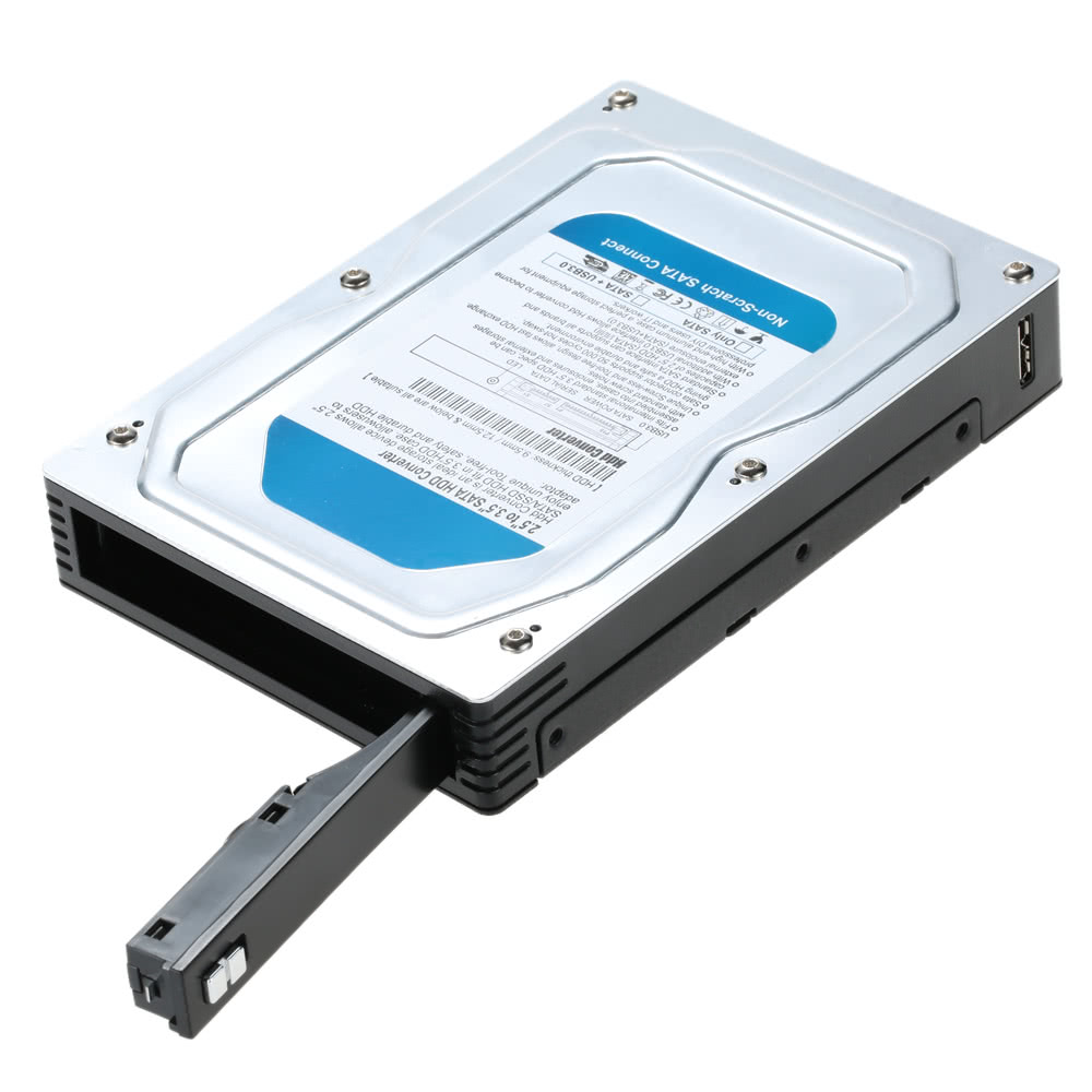 1 baie 2.5 "à 3.5" SATA adaptateur de convertisseur de disque dur 2.5 à 3.5 pouces disque dur interne SSD plateau Caddy avec Interface USB 3.0