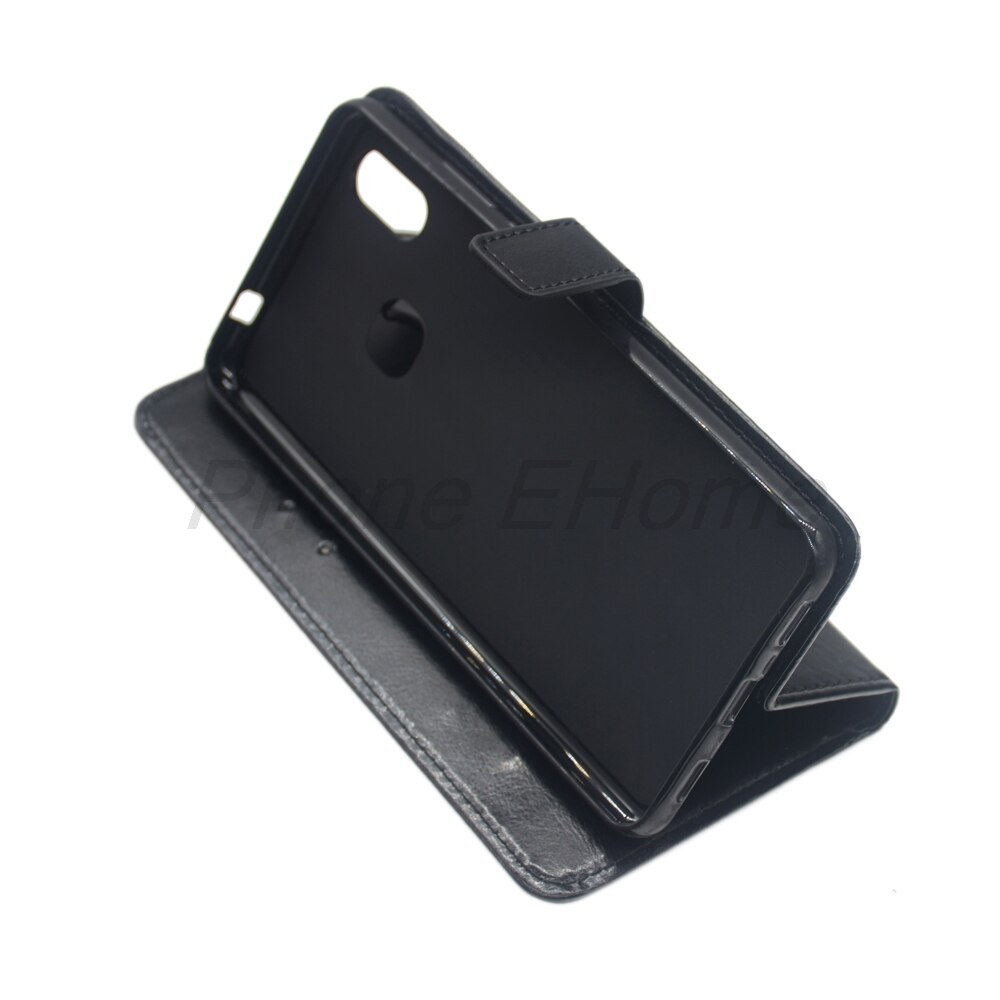 Cubot Max 2 Case 6.8 inch Solid Color Leather Flip With Card Packet Bags Mobile Phone Case For Cubot Max 2 Holster with tpu case