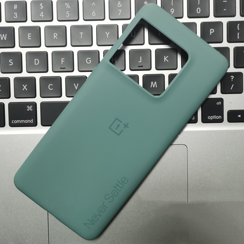 Original para OnePlus 10 Pro Ultra delgado suave funda trasera a prueba de golpes Protector de cubierta de piel de goma mate: Verde