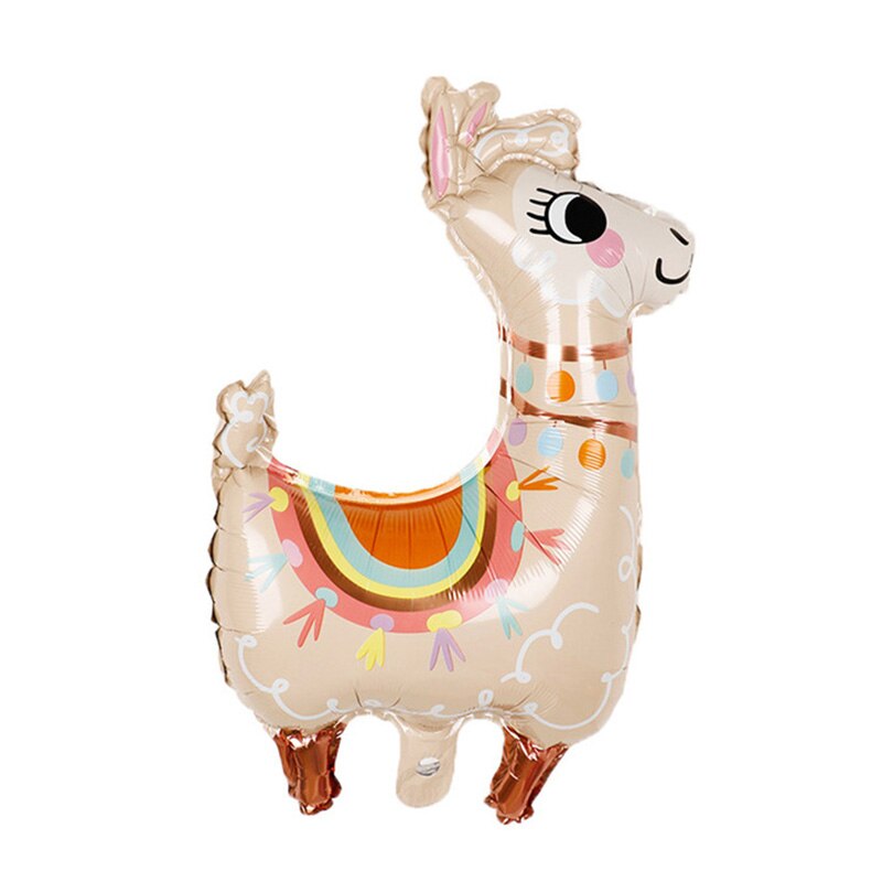 Ourwarm llama party animal ballon til fødselsdagsfest dekorationer alpaca balloner festlig fest aluminium ballon dekorationer: Brun alpaca