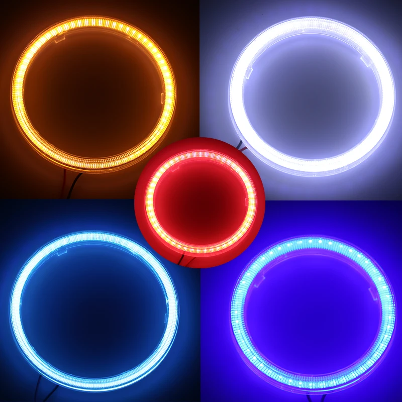COB phare LED ange yeux ampoule Halo anneau lampe voiture diurne DRL antibrouillard DC 12V style lumière lumières décoratives