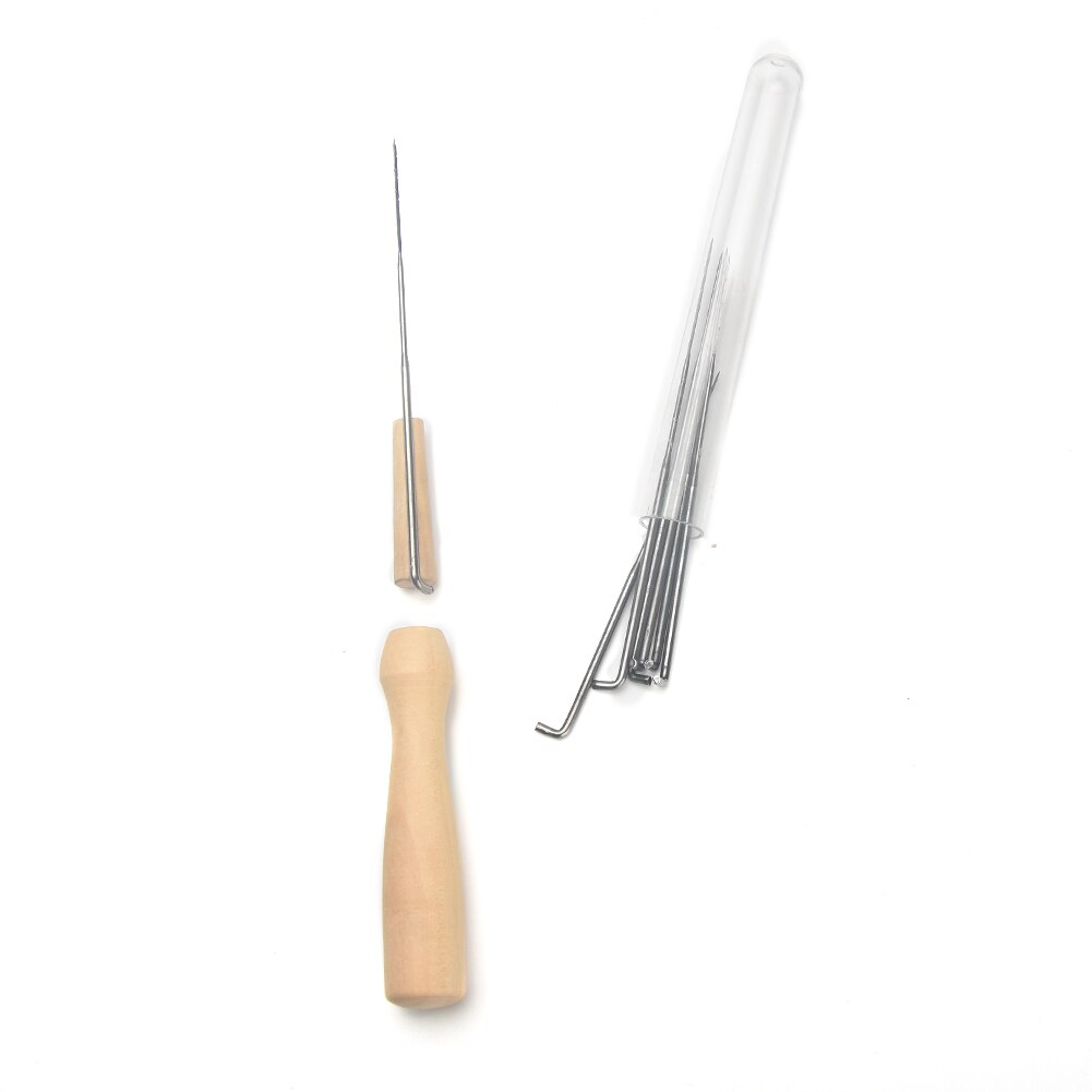 1 Set Finger Cots Wooden Handle Craft Needle Felti... Grandado