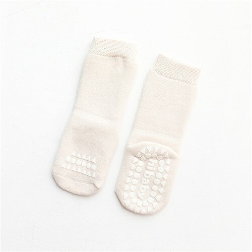 Newborn Socks for Girls Anti Slip Cotton Baby Boy Socks Winter Thick Terry Infant Baby Girls Socks for 0 to 3 Years Kids: Beige / M 1to3Years