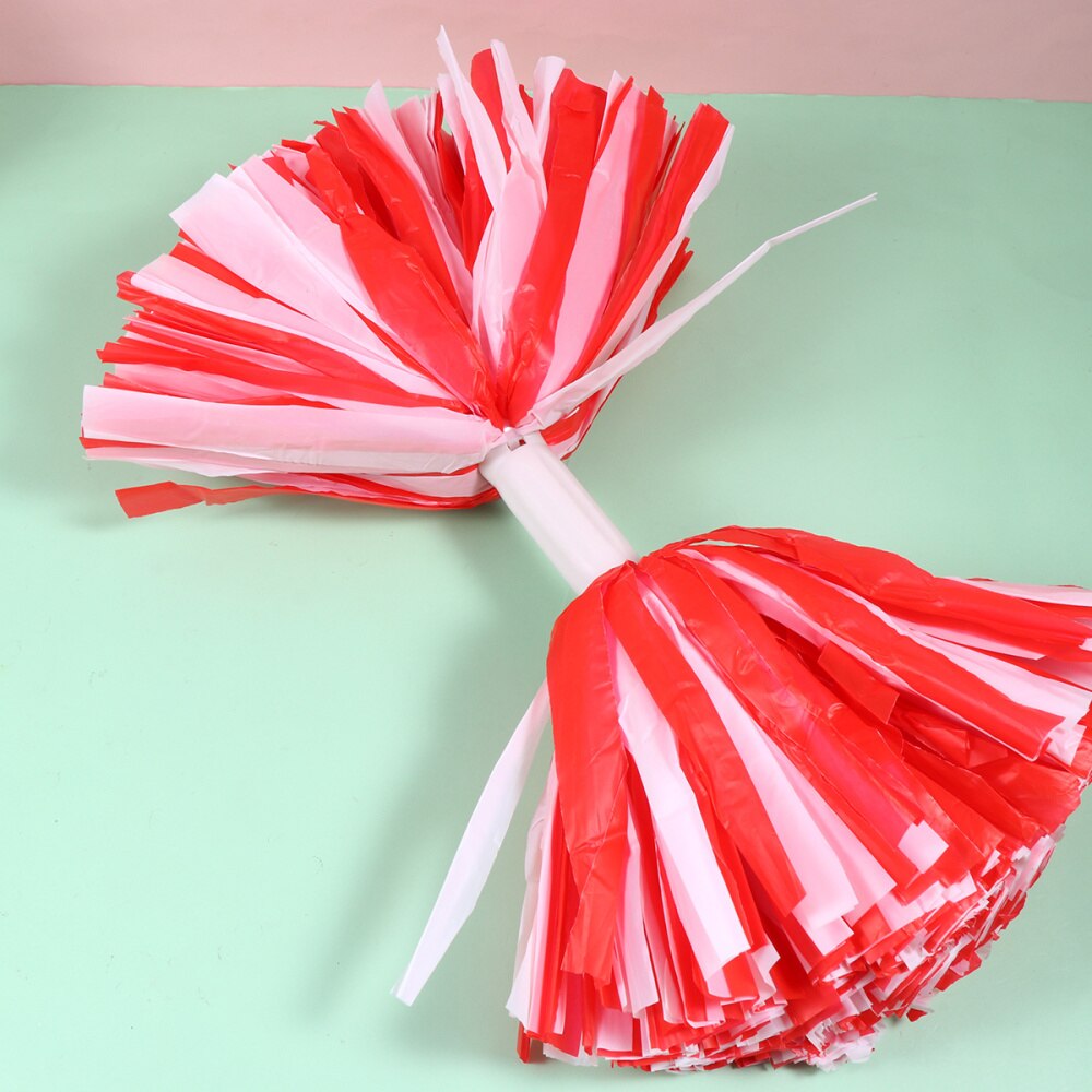 1 Pair Cheering Poms Cheerleader Supplies Sport Cheerleader Pom Poms for Competitive Race Performance (Blue and White a