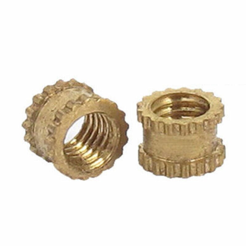 100 stücke 4,2mm M3x3mm Injektion kupfer murmeln Kupfer einsätze Gerändelt murmeln Kupfer blume murmeln
