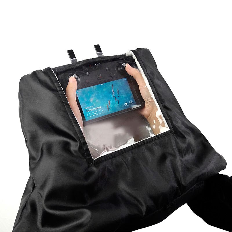 Windproof Thickened Warm Gloves Remote Control Transmitter Shield Cover Drones Winter Accessories FKU66