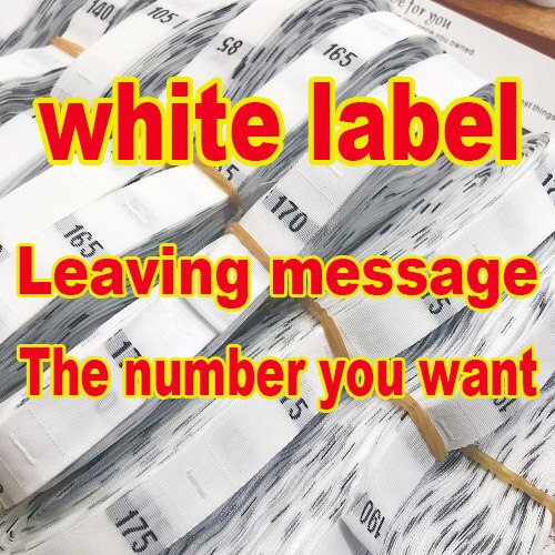 Number Children's Shirts with Uniform Code in Colleges Universities Digital cloth garment trousers woven size label weaving wate: white