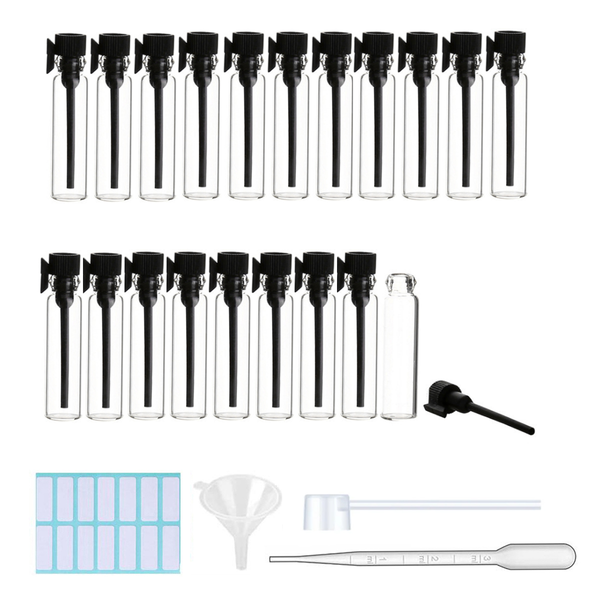 1ml/2ml/3ml/5ml Empty Mini Glass Perfume Small Sample Vials Perfume Bottle Laboratory Liquid Fragrance Test Tube Trial Bottle: Yellow