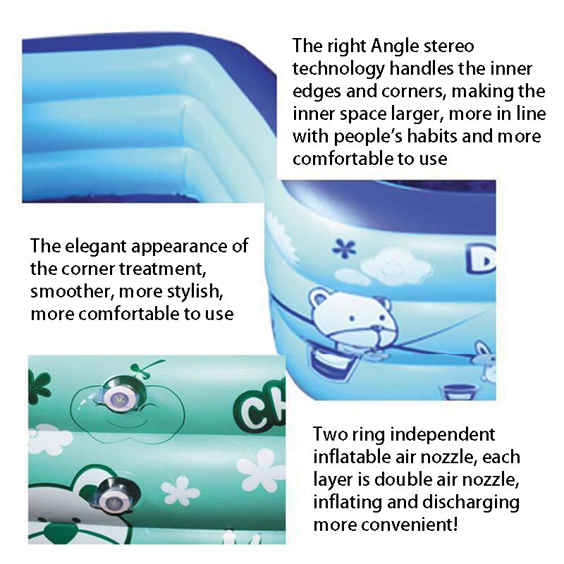 120cm Double Layer Solid Bubble Child Indoor Swimming Pool Kids Inflatable Pool Inflatable Swimming Pool Kids