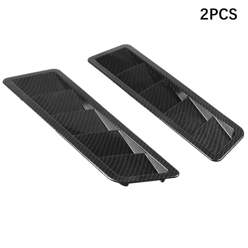 2PCS Universal Car Air Intake Panel Bonnet Hood Vent Louver Cooling Panel Carbon Fiber Style Hood Vents Vehicle Accessories