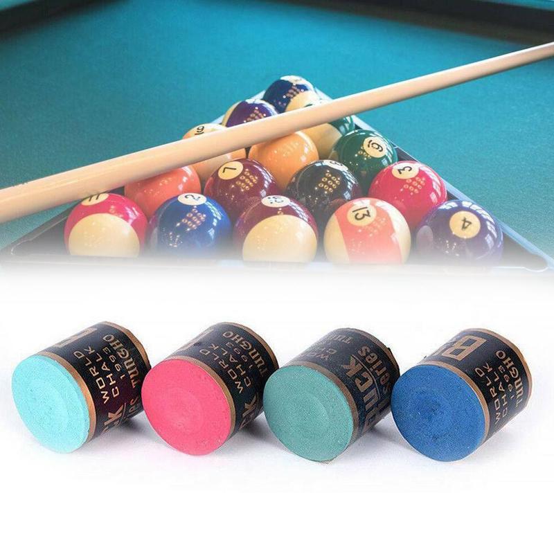 2 stk/sett 4 farger biljardkritt pool kø pinne kritt snooker biljard tilbehør lett pudder biljard kritt