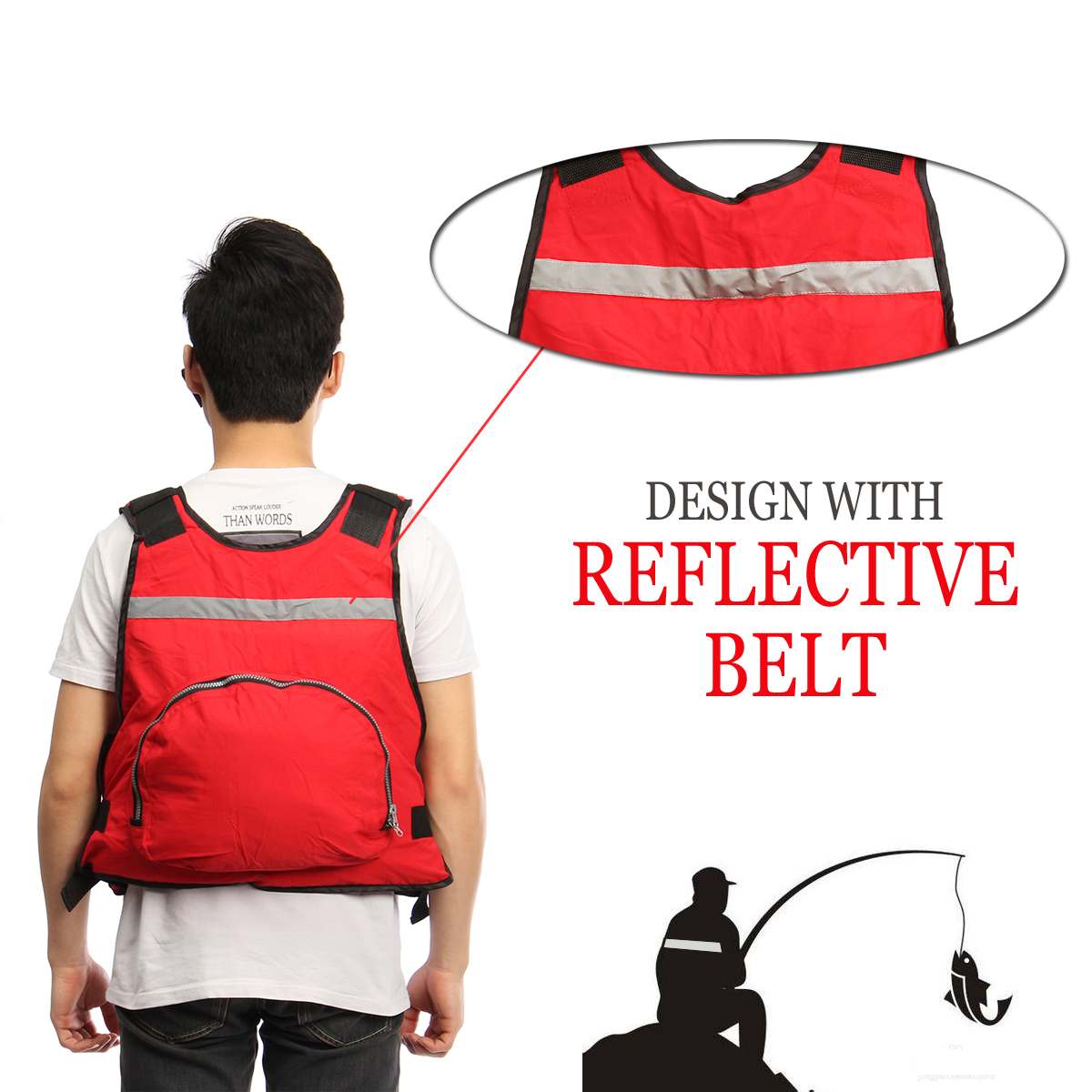 Outdoor Fishing Vest Adult Adjustable Life Vest Jacket Respiratory Utility Breathable Fish vest Multi Pockets Fishing Tackle