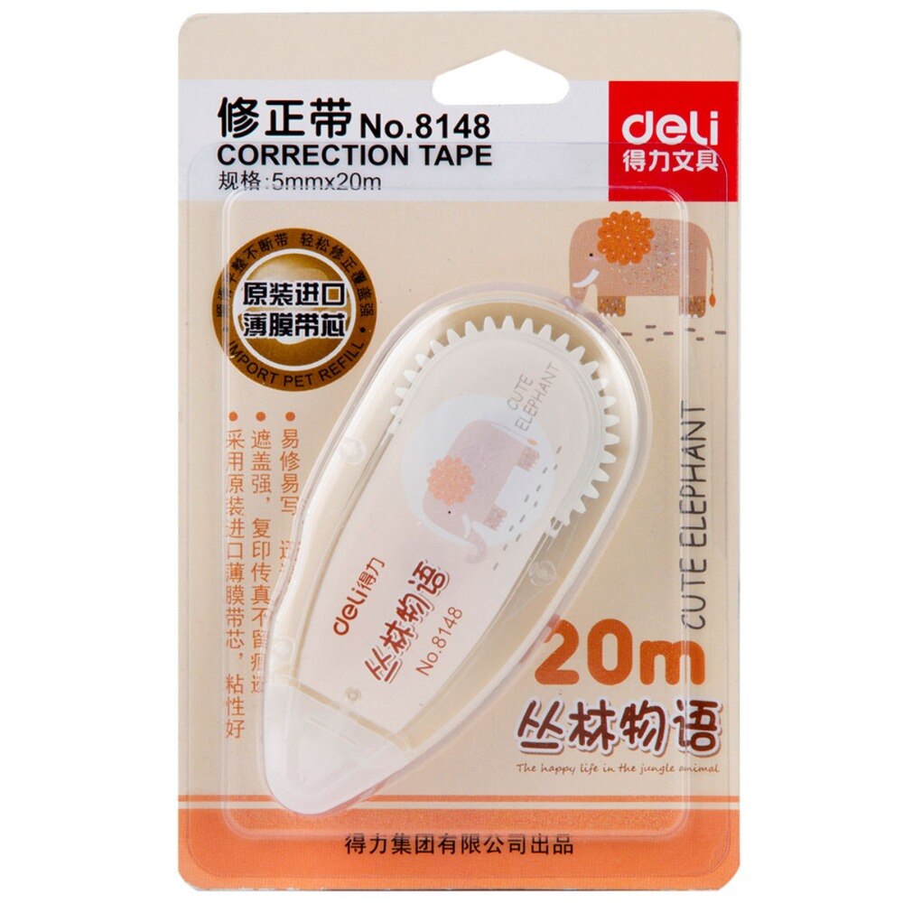 Deli Lapiz correcteur 20m distributeur ruban Kawaii ruban stylos école fournitures de bureau coréen papeterie nouveauté pour étudiant