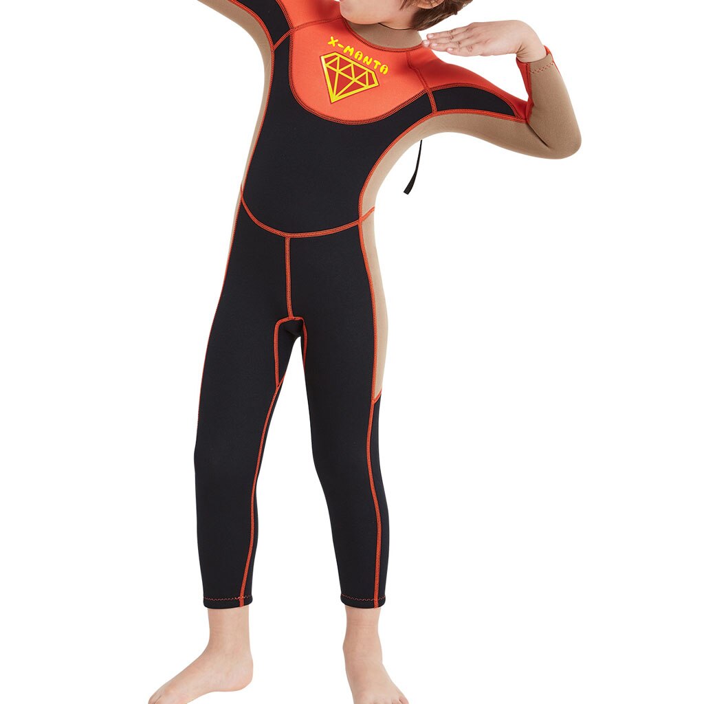 Child Diving Suit 2.5mm Surfing Wetsuit Kid's One Piece Diving Suit 2.5mm Youth Breathable UV Protection Sunsuit