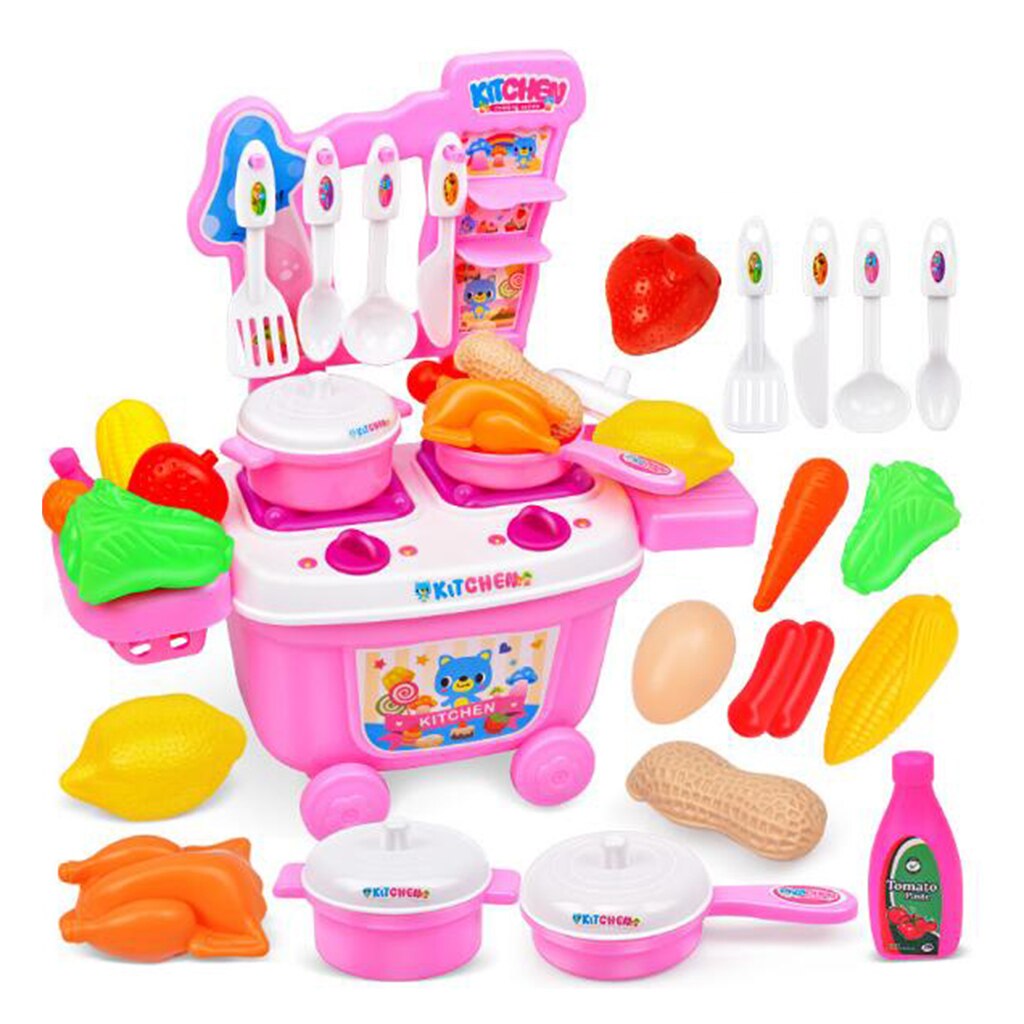 18 Pieces Pretend Kitchen Set for Kids – Pretend Play Food Sets for Boys Girls Age 3 Years and Up