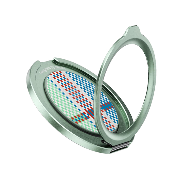 Benks Magnetic Ring Holder for iPhone 0.39mm ultra thin metal stand 360° Rotating phone ring holder iPhone 12/13/14/15/16: green
