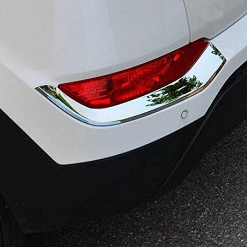 Für Hyundai Tucson Chrom Stoßstange Hinten Reflektor Nebel Licht Lampe Abdeckung Streifen Lünette Molding Garnieren Deckel Auto Styling