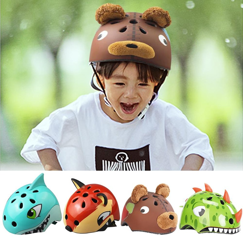 Casques de vélo de sécurité pour enfants haute densité PC dessin animé patinage enfant cyclisme équitation enfants casques de vélo ski casque de sécurité