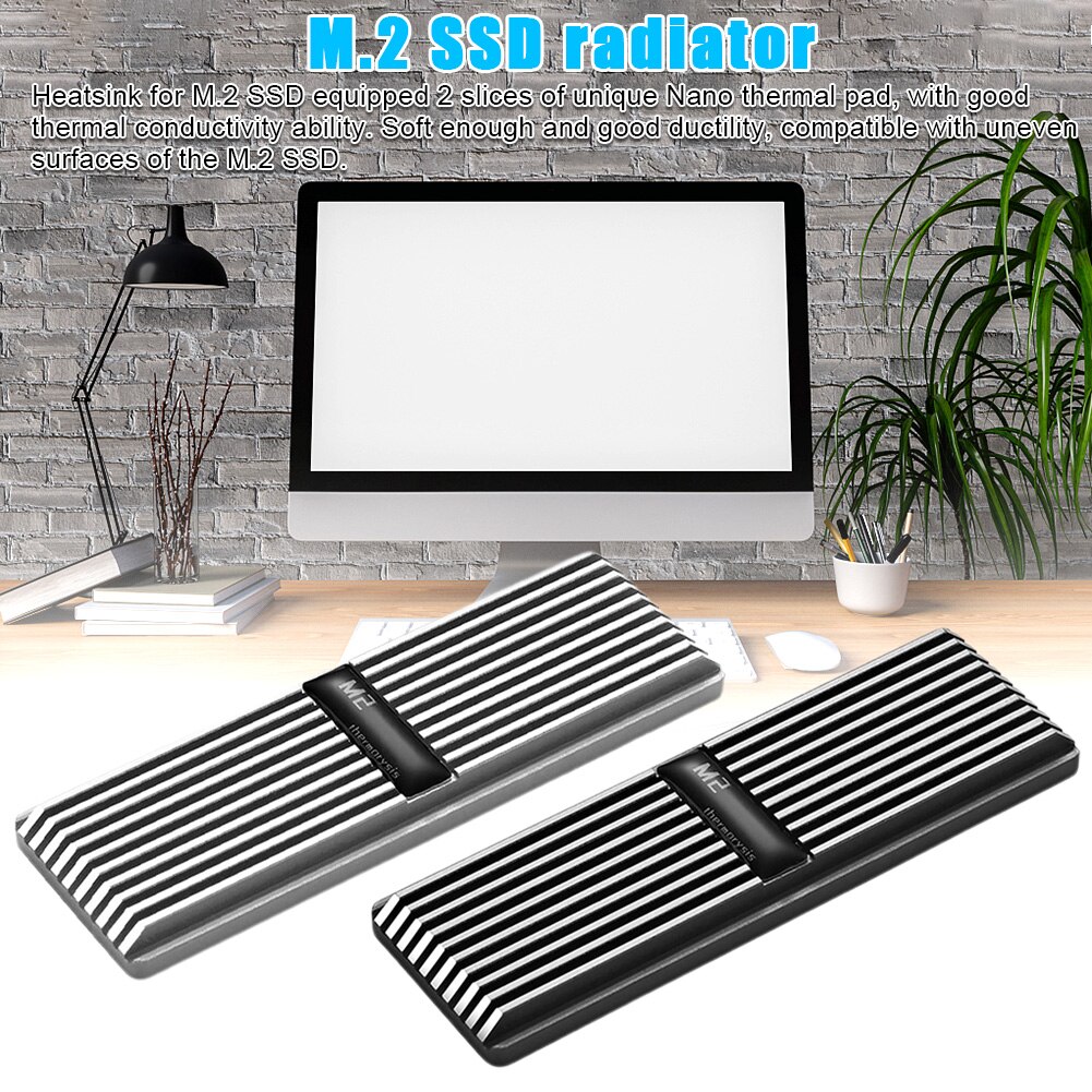 Di alluminio Del desktop PC SSD Dissipatore di Calore del dispositivo di Raffreddamento duro Disk pad Termico Professionale Guarnizione Dissipazione di Calore di Raffreddamento Sistema di M.2 Ufficio