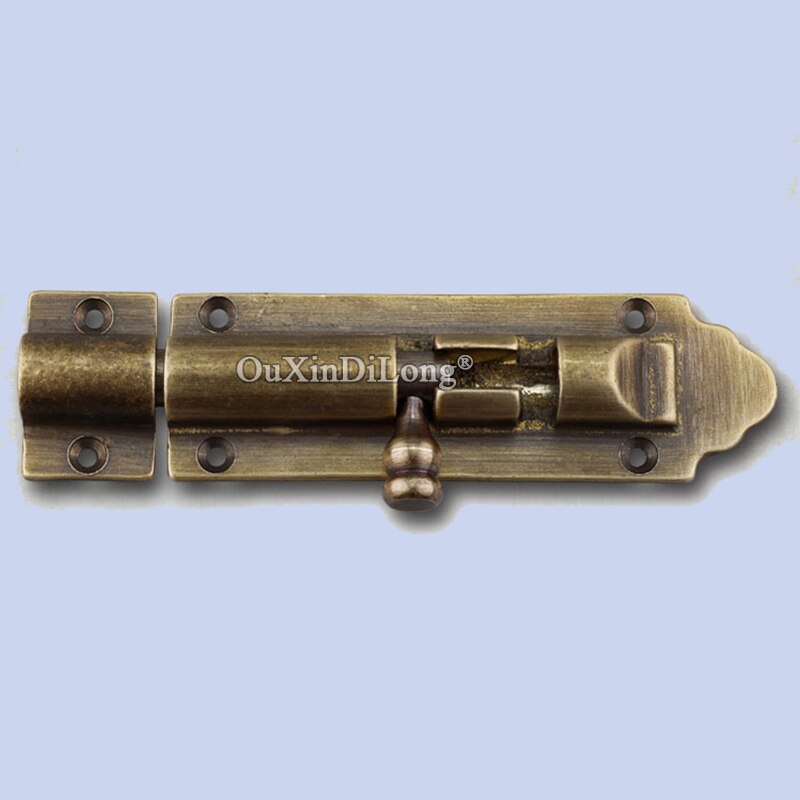 Retro vintage 2 stk europæisk antik messing skydedør bolt tønde lås låge sikkerhedslåse med skruer