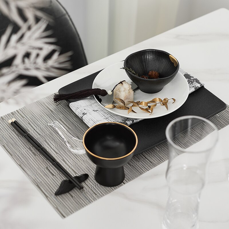 Style Model Room Dinner Plate Set Soft Decoration Exhibition Hall Display Smudge Napkin Plate Model Room Tableware