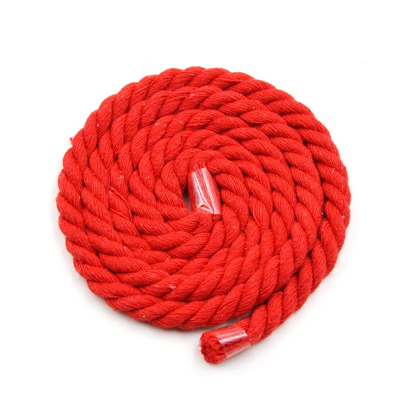 Cordon tordus en coton 100% 3 parts | 10 mètres 12mm, corde décorative artisanale en coton pour sac, ceinture, accessoires de couture: Red