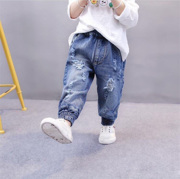 Pantalones para bebés y niños, pantalones vaqueros rasgados informales de otoño e invierno, pantalones elásticos de cintura elástica con bolsillo de terciopelo para niñas de 2, 3, 4, 5, 6 y 7 años: 24 meses