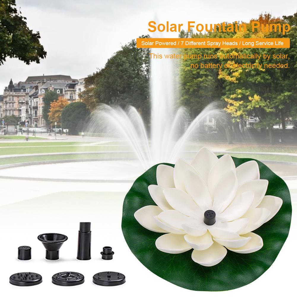 Solar Powered Fountain Garden Pool Pond Solar Panel Floating Fountain Garden Decoration Bird Bath Water Fountain Pump