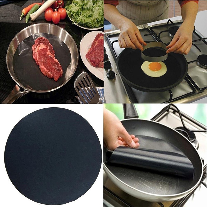 2Pcs Hoge Temperatuur Non-stick Pan Koekenpan Liner Keuken Eetkamer Bar Producten Voorkomen Plakken Voedsel Pot mat Tool 24Cm