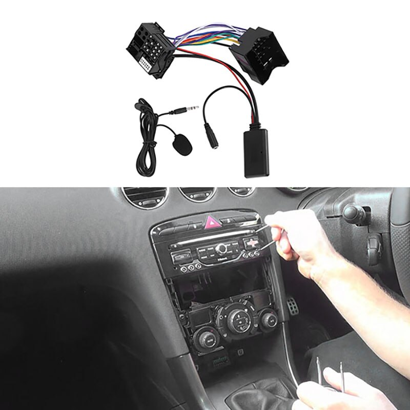 auto Bluetooth 5.0 Aux cavo microfono vivavoce telefono cellulare adattatore per chiamate gratuite per Peugeot Citroen C2 C5 RD4