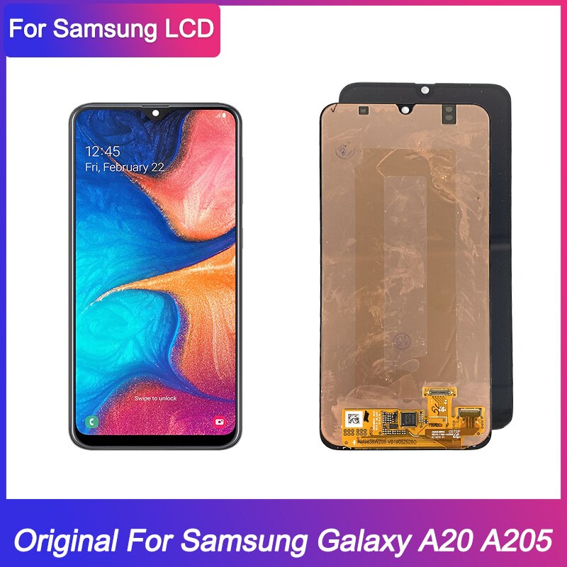 AMOLED Display Screen for Samsung Galaxy A20 A205 A30 A50 - 6.4 Inch Touchscreen Digitizer Assembly