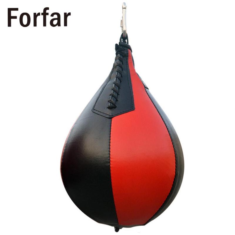 Boxeo pera PU golpe giratorio bolsa de boxeo ejercicio Speedball velocidad pelota para hacer ejercicio: black