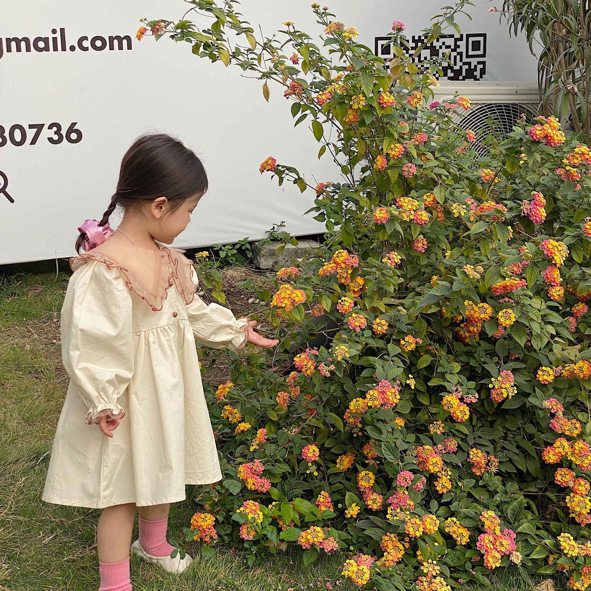 Robe coréenne pour enfants, vêtement d&#39;été à revers large, collection printemps 2022