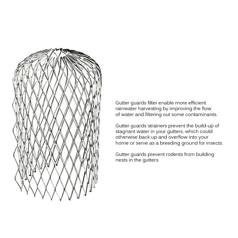 4pcs Gutter Guard Expand Aluminum Filter Strainer Stops Blockage Leaves Blockage Leaf Drains Debris Leaf Garden Filter Strainer