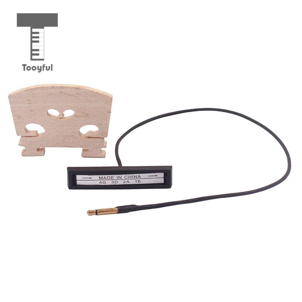 Legetøjs sæt violin bro dobbelt piezo pickup base kit til 4/4 violin bas cello instrument dele tilbehør udskiftning