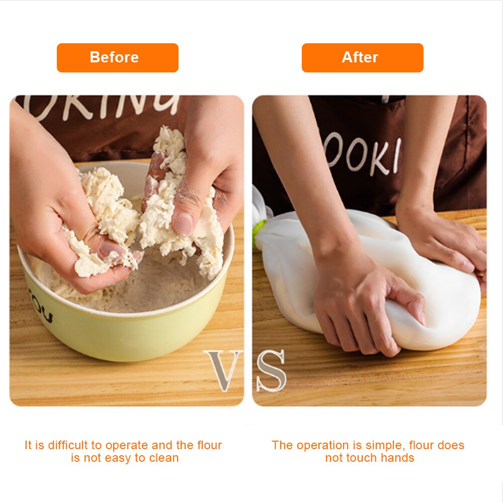 1.5KG Silicone Kneading Dough Bag Flour Mixer Bag Versatile Dough Mixer for Bread Pastry Pizza Kitchen Tools