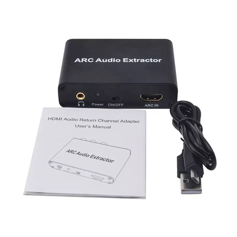 HDMI ARC Adapter, 192KHz HDMI ARC Audio Extractor with Optical SPDIF, Coaxial, 3.5mm L/R, RCA Stereo, HDMI ARC to RCA Optical Au