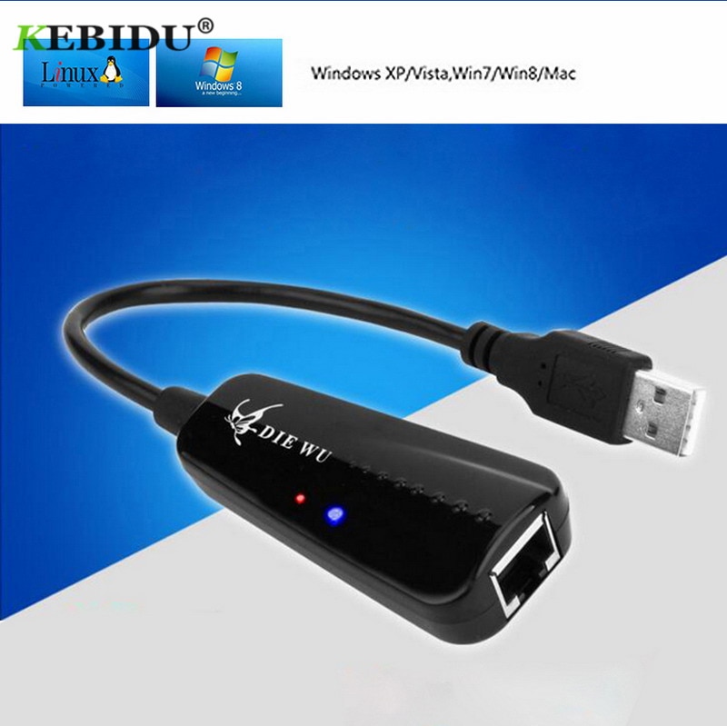 KEBIDU-adaptador Ethernet USB a RJ45 para Windows 7/8/10/XP, tarjeta de red USB 2,0, Lan, Gigabit, Internet,