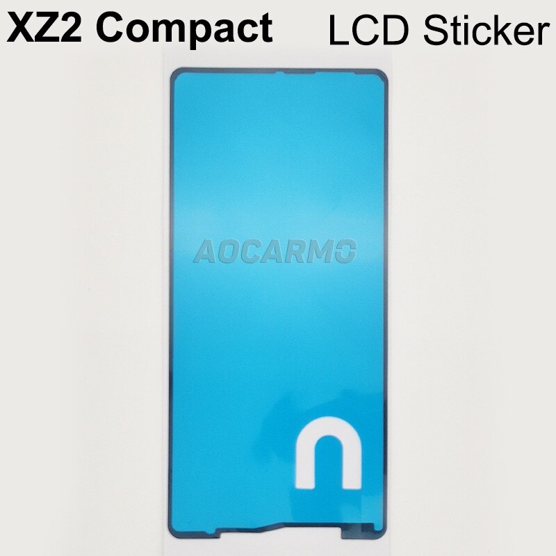 Aocarmo 10 set full set lim för sony xperia  xz2 kompakt mini  xz2c h8324 lcd skärm display batteri klistermärke öron högtalare mesh