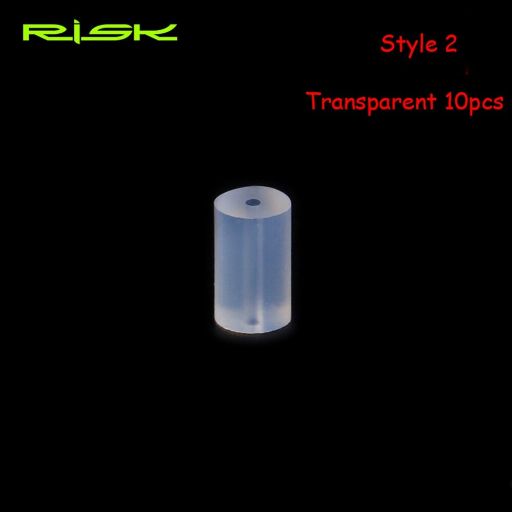 10 Pcs Silica Fiets Kabel Protector Behuizing Plug Mtb Racefiets Brake Shifter Cable Nachtlampje Protector Ring Ultralight: style 2-Transparent