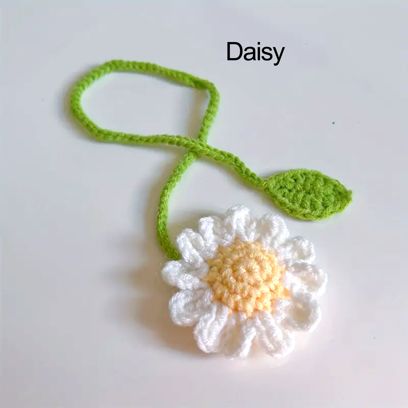 Marcapáginas hecho a mano, 4 estilos, flores de ganchillo, hecho a mano para amantes de los libros, profesores, correas de hebilla de cortina, 1 unidad: Champán